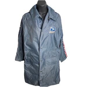 Vintage Neese USPS Postal Rain Trench Retro Size Small